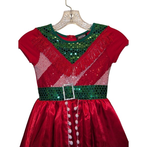 Jojo Siwa Nickelodeon Sequin Christmas Dress Size 6/6X - Picture 3 of 4
